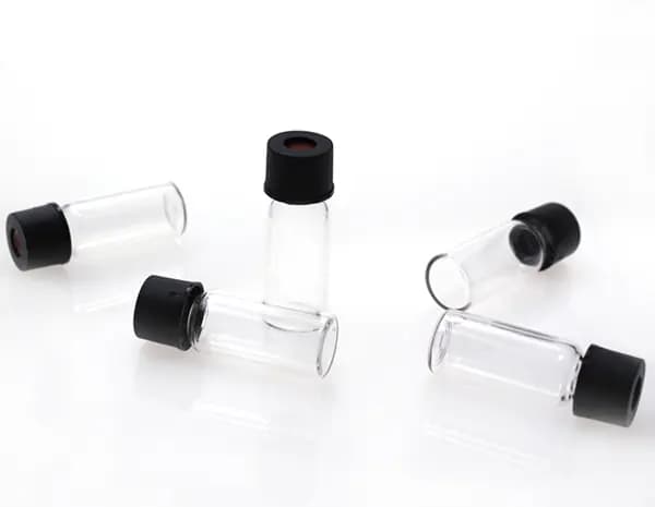 Vial de vidrio transparente de 2 mL, 9-425, tapa de rosca