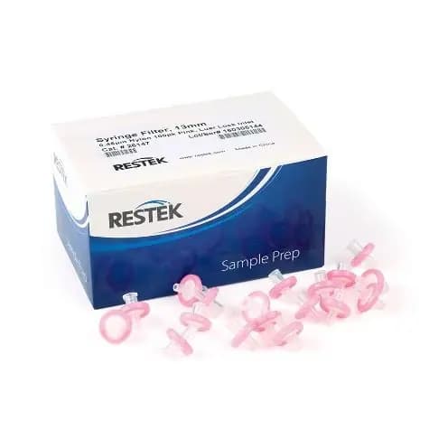 Filtro de jeringa de 13 mm, 0.45 µm, nailon, rosa, paquete de 100 unidades